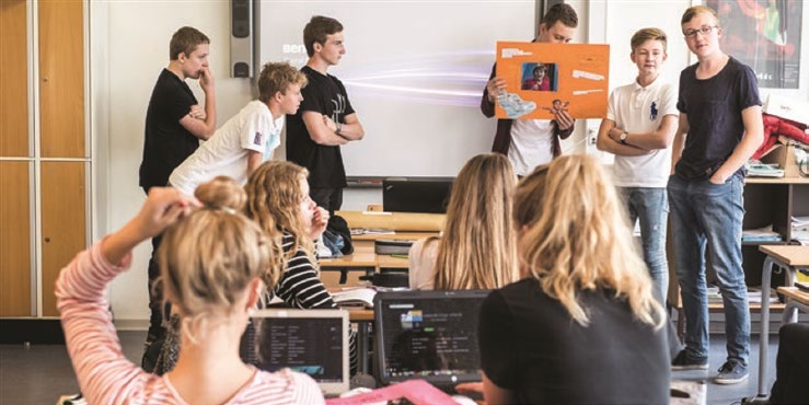 Illustration i fakta-ark 1: Skole