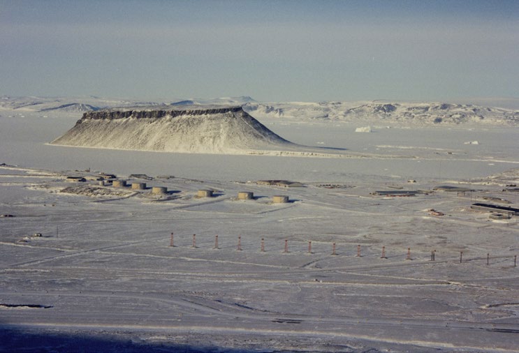 Den amerikanske base ved Qaanaaq (Thule) i det nordlige Grønland.