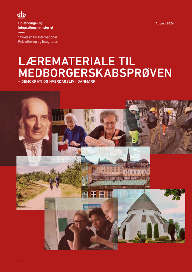 Læremateriale til medborgerskabsprøven, august 2026-udgaven - officielt materiale fra Udlændinge- og Integrationsministeriet
